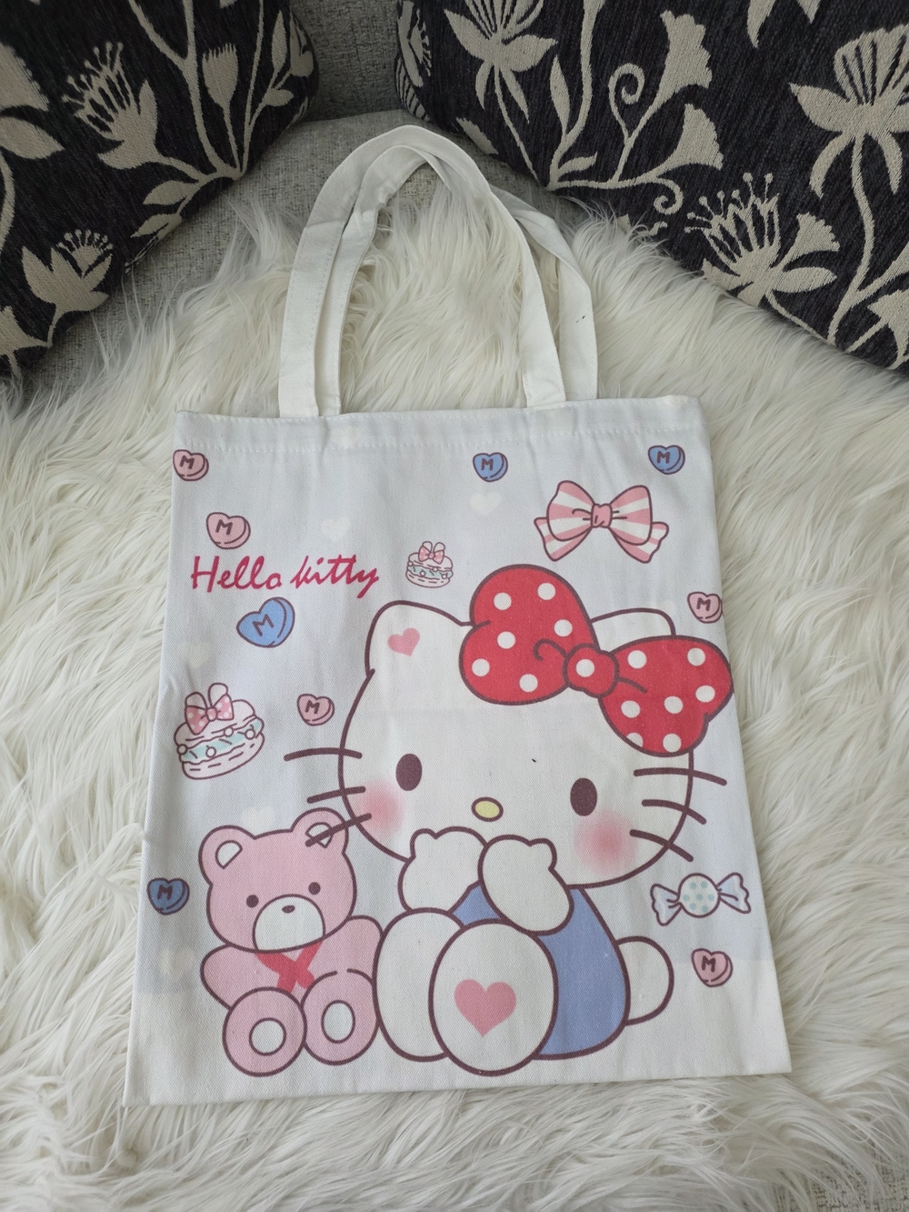Hello Kitty Pink & White Kids Tote Bag